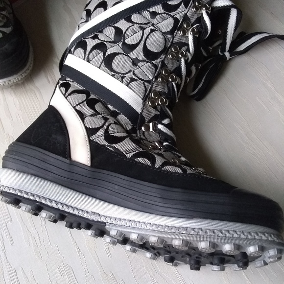 Coach Marian Black and White boots - Picture 3 of 3